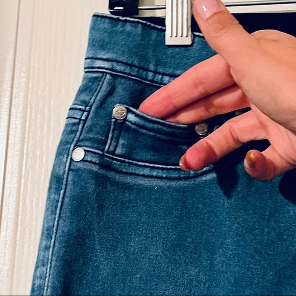 DG Diane Gilman Lux Sport Cropped Slim Stretch Cotton Denim Jeggings. Size M. - Picture 5 of 11